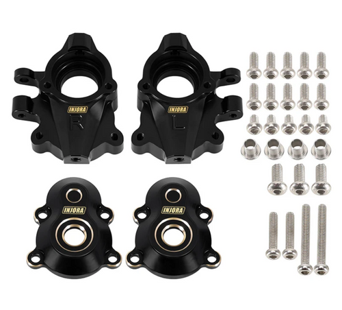 INJORA Brass Front Outer Portal Housings Steering Knuckles For Redcat ASC18-04BK
