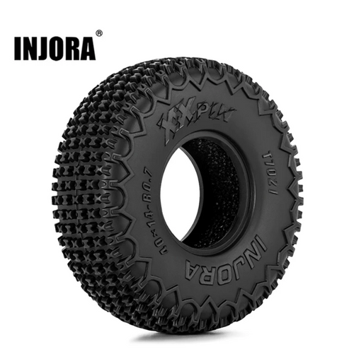 Injora Axial SCX30 0.7" XHX Pin Micro Rock Crawler Tires  Set 4 40mm OD (T7021)