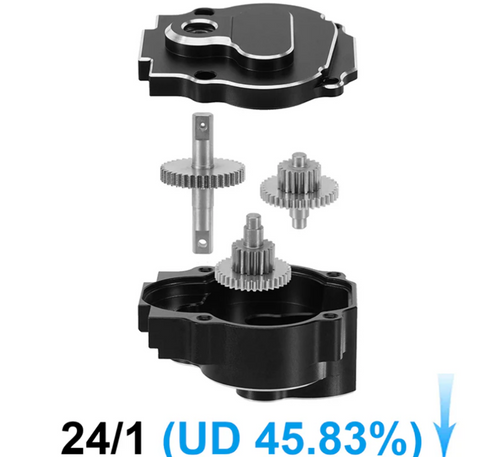 INJORA CNC Aluminum Complete Transmission for 1/18 Redcat Ascent-18 ASC18-14UD