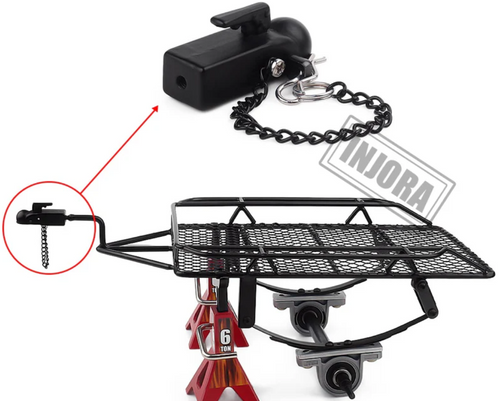INJORA Metal Trailer Tow Hitch Hook 1/10 RC Crawler High Quality Metal DG-A04-C