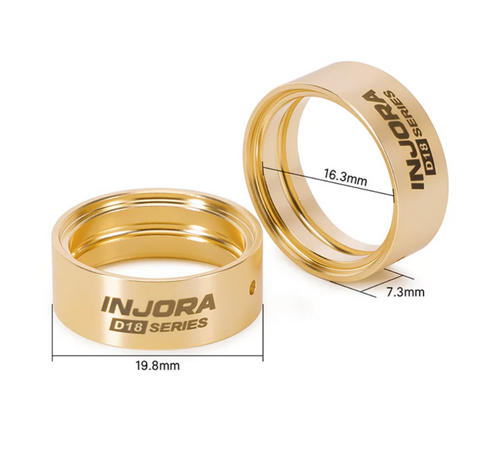 INJORA Brass Inner Clamp Rings for INJORA 0.7" D18 Wheels CNC Machined W7003-18