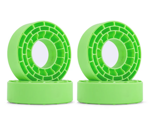 INJORA Silicone Rubber Inserts for 1.0" 62-64mm Tires Waterproof Green (1064GN)