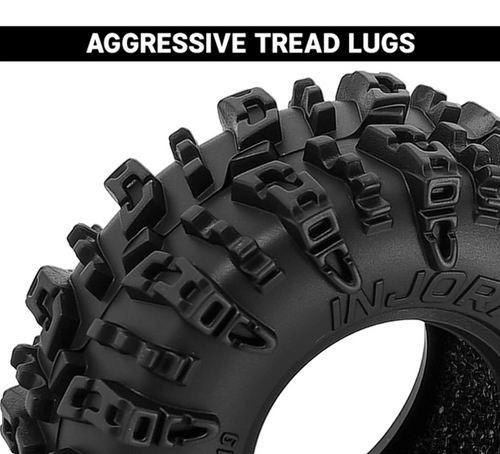 Injora Axial SCX30 0.7" Swamp Claw Micro Rock Crawler Tires 4 36mm OD (T7019)