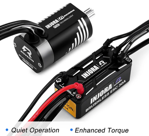 INJORA Roverin M30 G2 FOC Sensored Brushless ESC & Motor 1/18 TRX4M FOC-M30-18
