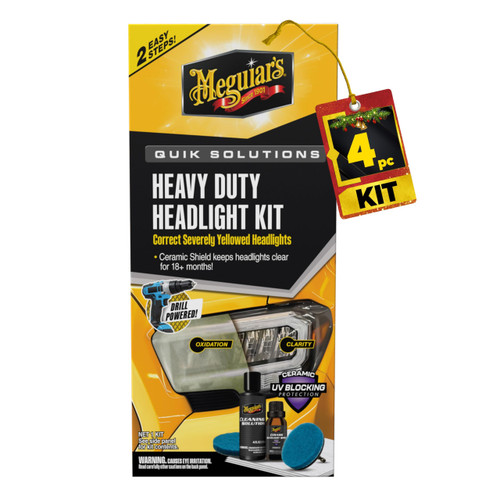 Meguiar’s Heavy Duty Headlight Kit 18+ Months of Protection Pads and More G55265