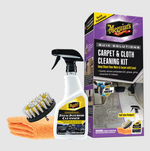 Meguiar’s Carpet & Cloth Kit 4” Drill Brush Attachment to Clean Interiors G55268