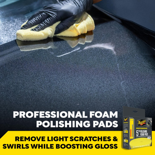 Meguiar's 5" Polishing Foam Pads for Removing Light Defects Scratches 2Pc M5PFP2
