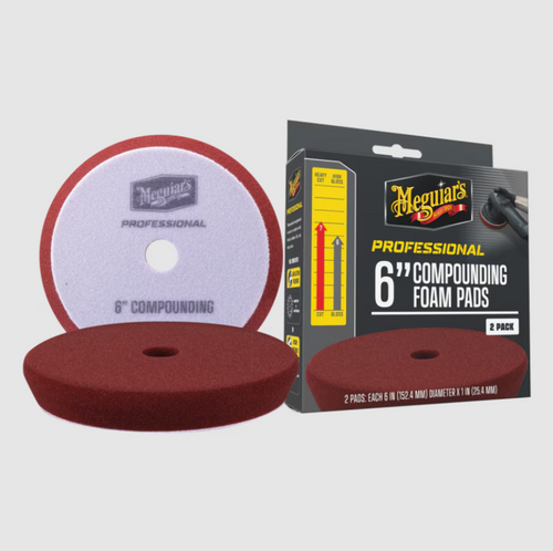 Meguiar's 6" Compounding Foam Pads emove Heavy Defects Sanding Marks 2 Pc M6CFP2