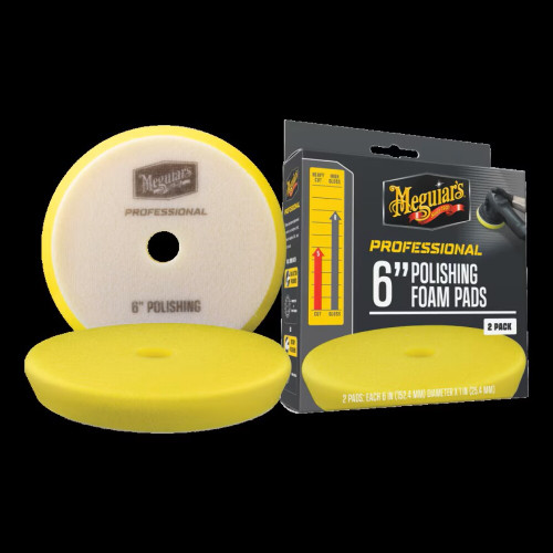 Meguiar's 6" Polishing Foam Pads for Removing Light Defects, Scratches M6PFP2