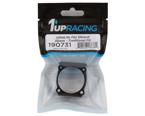 1UP Racing UltraLite 30mm Fan Shroud Traditional Fit Light Weight Black 190731