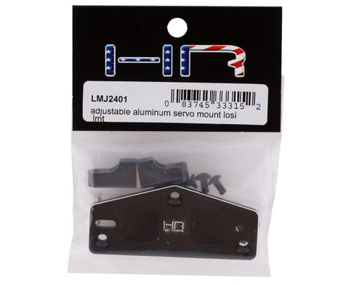 Hot Racing Losi LMT Adjustable Aluminum Servo Mount Anodized Black (HRALMJ2401)
