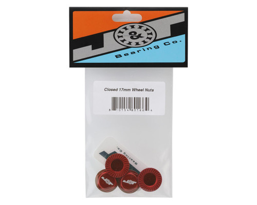 J&T Bearing Co. Aluminum 17mm Serrated Wheel Nuts Red Set Of 4 (JTB-JT11160-R)