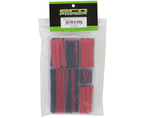 EcoPower Heat Shrink Tubes w/Plastic Case Black & Red 150 High-quality ECP-3009
