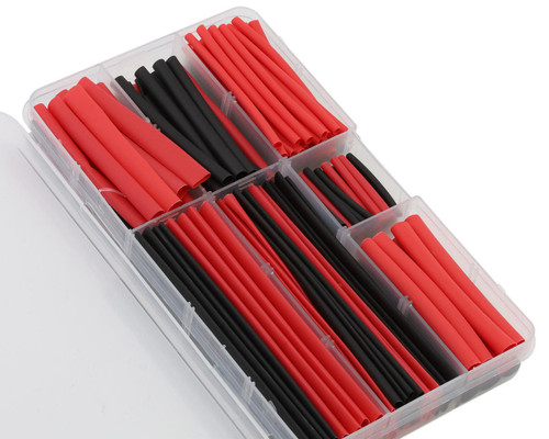 EcoPower Heat Shrink Tubes w/Plastic Case Black & Red 150 High-quality ECP-3009