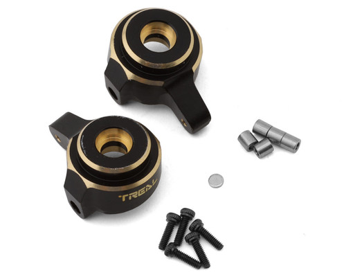 Treal Hobby Axial SCX24 Brass Front Steering Knuckles Black 2 10g TLHTSCX24-06