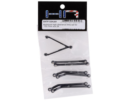 Aluminum High Clearance Link Set for 5.26 (133.7mm) Wheelbase: SCX24 C10, JLU, Bronco