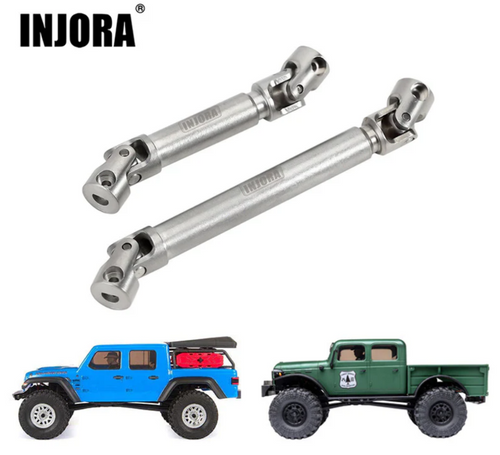 INJORA Stainless Steel Drive Shafts D Shaped Hole Gladiator Wagon SCX24-153SR