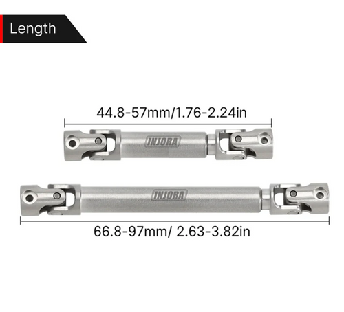 INJORA Stainless Steel Drive Shafts D Shaped Hole Gladiator Wagon SCX24-153SR