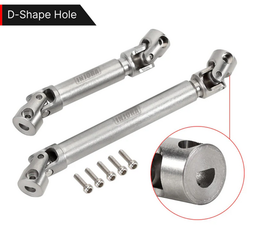 INJORA Stainless Steel Drive Shafts D Shaped Hole Gladiator Wagon SCX24-153SR