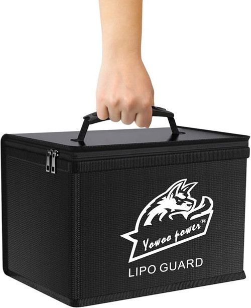 Yowoo Lipo Safe Bag, Fireproof Explosionproof LiPo Battery Bag Large B09QPY8LHV