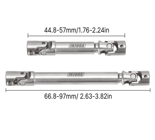 INJORA Steel Front Rear Center Drive Shafts For Axial Gladiator Wagon SCX24-74SR