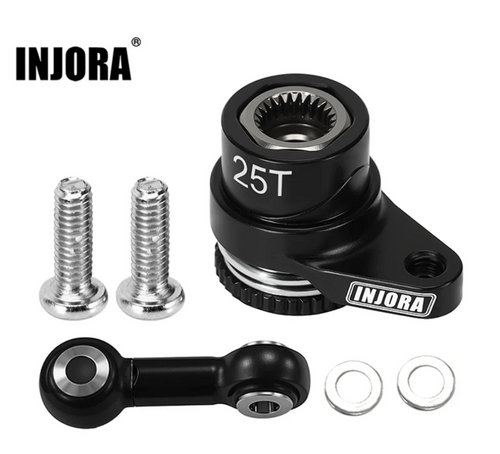 INJORA Aluminum Servo Saver Set Arrma Mojave Typhon Granite Losi Nascar GROM11BK