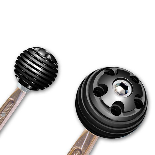Longacre 22601 Billet Aluminum Shifter Ball - 3/8"-16 thread - 2" Diameter Black