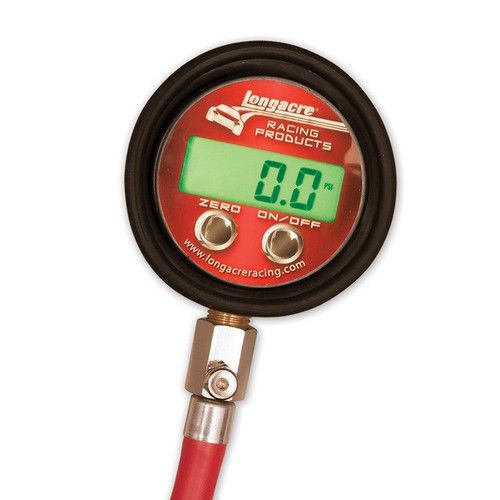 Longacre 53026 Pro Digital Tire Pressure Gauge 0-125 PSI W/ Foot Valve 17" hose