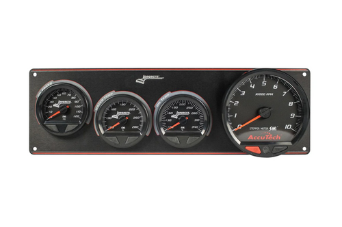 Longacre 52-44573 Elite Waterproof Gauge Panel,3 Gauge Oil Pressure/Water Temp