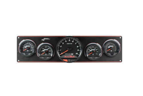 Longacre 52-44577 SMi Elite Waterproof Gauge Panel,4 Gauge/Tach Fuel Pressure