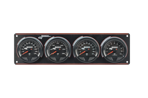 Longacre 52-44586 Elite Waterproof Gauge Panel 3 Gauge Oil Pressure/Water Temp +