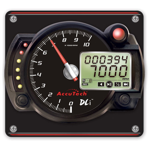 Longacre 44479 AccuTech DLi 'Stepper Motor' Data Logging Tach in Aluminum Panel