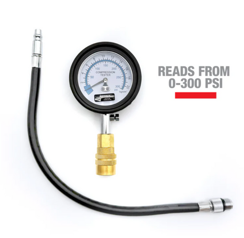 Longacre 73025 Engine Compression Tester Easy-to-use 14 mm Plug Adapter 0-300psi