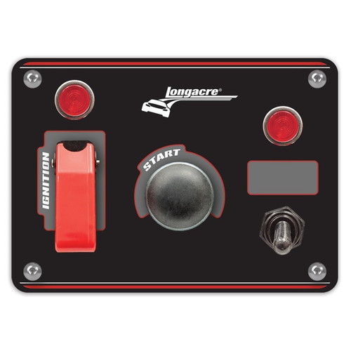 Longacre 44866 Flip-up Start / Ignition Panel W/ 1 Acc & Pilot Lights 40 amps