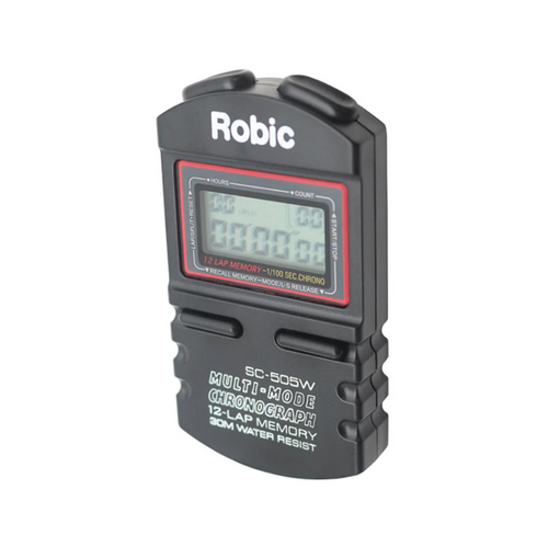 Longacre 22168 Robic Racing Lap Timer  Stopwatch SC-505W Counts Laps To 99 Black