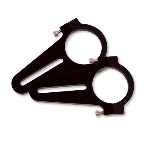 Longacre Racing Products 22539 Mirror Bracket Short Slot 1/2" Bar Black Anodized