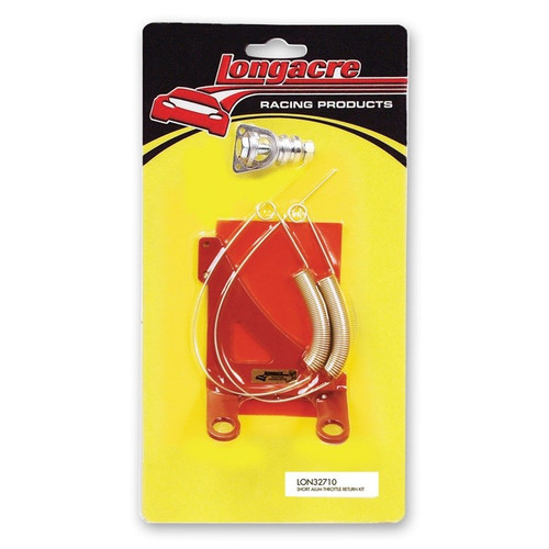 Longacre 32710 Throttle Return Kit Short Lightweight Aluminum Bracket Anodized
