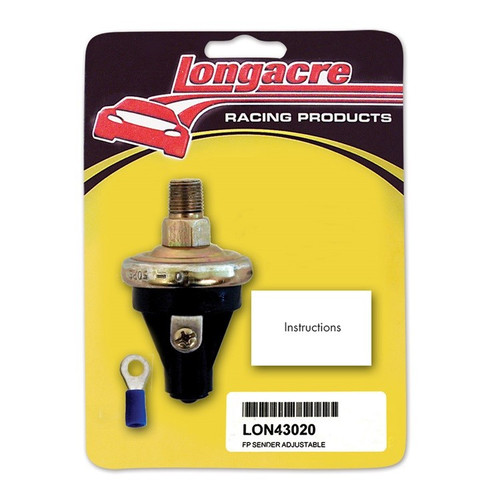 Longacre 43020 2 -7 psi adj Fuel Pressure Universal 1/8" NPT Fitting Sender Only