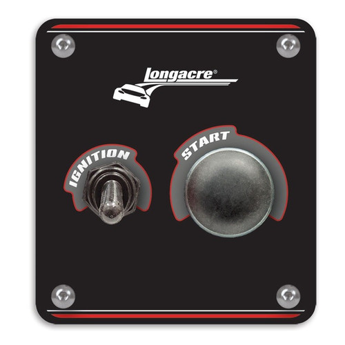 Longacre 44861 Start / Ignition Panel Push Button With WP Switch Covers Black