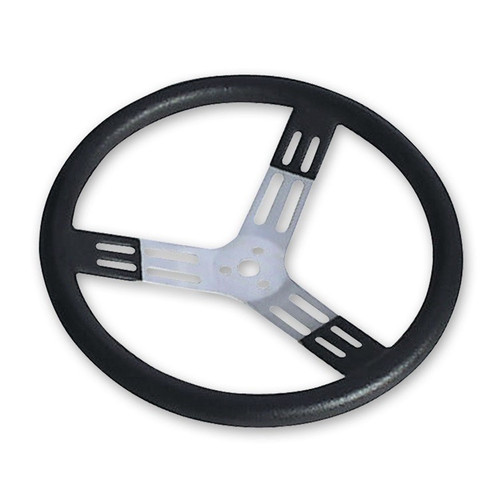 Longacre 56820 15" Anodized Aluminum - Black W/ Natural Spokes and Bump Grip