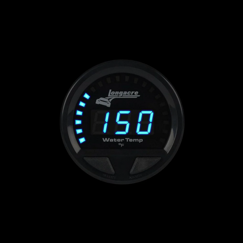 Longacre 52-46860 Elite LED Waterproof Gauge Water Temp 100-280 Sensor Included