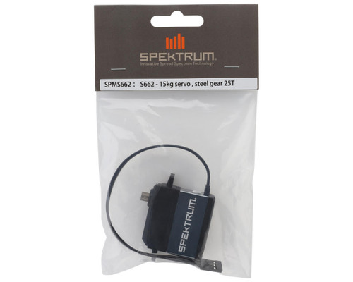Spektrum RC S662 18kg Servo Steel Gear 25 Tooth Water-Resistant Case (SPMS662)
