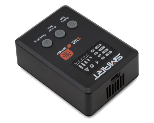 Spektrum RC S100 Smart Charger w/USB-C GaN Power Supply Combo 4S/100W SPMXC2090P