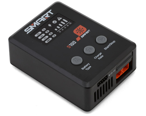 Spektrum RC S100 Smart Charger w/USB-C GaN Power Supply Combo 4S/100W SPMXC2090P