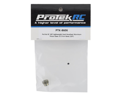 ProTek RC 48P Lightweight Hard Anodized Aluminum Pinion Gear 3.17mm 19T PTK-8606