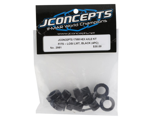 JConcepts Losi LMT Aluminum 17mm Hex Kit Grey Set of 4 For Monster Truck JCO2981