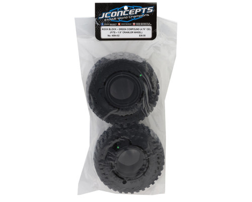 JConcepts Rock Block 1.9" 1/10 Rock Crawler Tires 4.75" Class 2 Green JCO4054-02