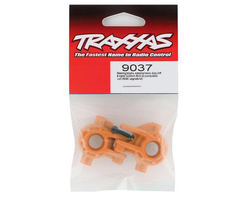 Traxxas Hoss/Rustler/Slash 4x4 Extreme Heavy Duty Steering Blocks Orange 2 9037T