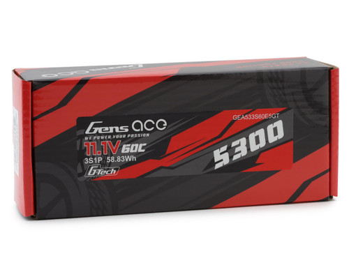 Gens Ace G-Tech Smart 3S LiPo Battery 60C 11.1V/5300mAh Connector GEA533S60E5GT