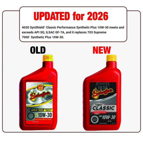 Schaeffer Motor Oil SynShield Classic Performance Synthetic Plus 10W-30 Quart